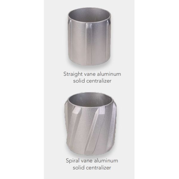Aluminum Centralizer Casing Accessories Solid Centralizer Straight Or Spiral Blade