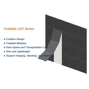 Foldable ultra-slim light weight P7.8 Led Display with nationstar leds