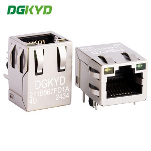 100M BASE-Tx RJ45 Ethernet Jack PCB Jack Shielded DGKYD211B567FD1A4D
