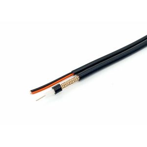 Fig 8 Shotgun Bulk CCTV Cable VR90P Solid PE Insulation With 2 Cores Power Wire