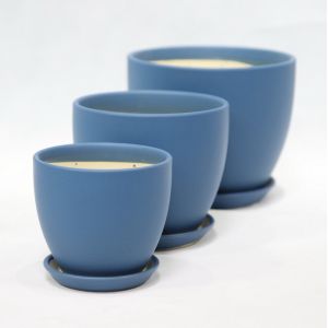 Fireproof High Glossy Finish Round Ceramic Pots For Plants