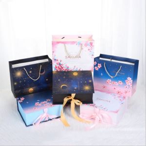 Recycled Materials Custom Logo Baby Clothes Gift Box Set Packaging Boxes With