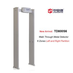 Security Check 6 Zones Frame Door Walk Through Security Scanners Detector Gate