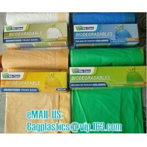 en13432 corn starch based wholesale biodegradable 100% compostable bags on roll,