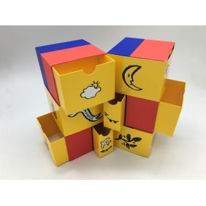Reversible Gift Packaging Box With Drawer / Multidimensional Cardboard Storage