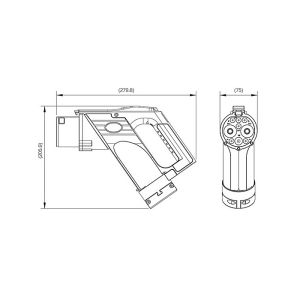 GB/T IP67 Electric Car Charging Connectors With Temperature Monitor