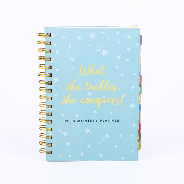 Custom Planner Agenda Spiral Composition Notebook For School Exercise