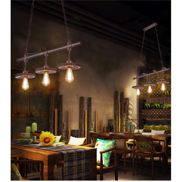 Retro Industrial Style Chandelier Creative Restaurant Iron Lamp Bar Clothing Shop light(WH-VP-232)