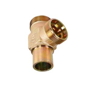 Three-Way Elbow Brass Tee Point 4 Point Internal and External Thread Pipe