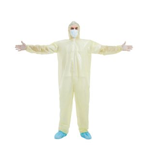Anti Pollution Disposable Protective Coverall With Hood