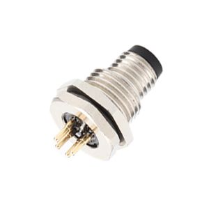 Circular Connector Board End Series M8 4Pin Panel Socket Connector Panel Flange