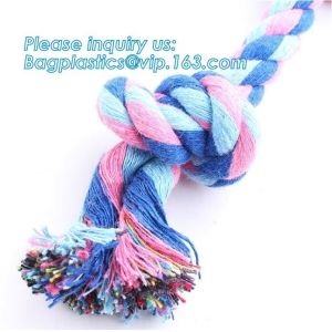 Tugging tossing pet dog rope toys, Pet durable teething chew cotton rope toy set