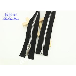 Wholesale Silver / Gold Teeth Open End 22 Inch Metal Separating Zipper For Dress / Causal Wear from china suppliers