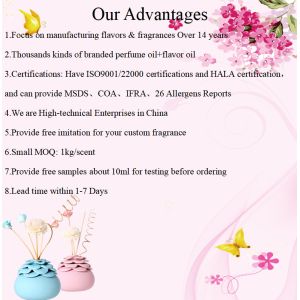 Bulk High Concentrate Diffuser Fragrance Oil For Reed Diffuser With free samples