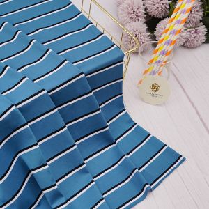 China Summer Mercerized Cotton Fabric 200g 170cm Breathable Striped Shirt Material on sale