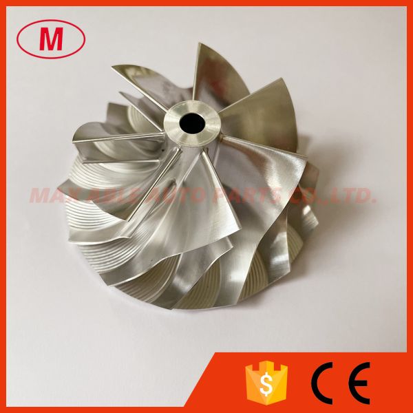 GT30 reverse 57.00/74.00mm 7+7 blades milling/aluminum 2618/billet compressor wheel