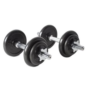 Adjustable Black Cast Iron Dumbbell Set