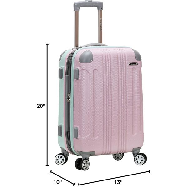 Expandable Luggage with Spinner Wheels, Multicolor, Carry-On 20-Inch