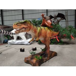 Kids Playground Animatronic Dinosaur Ride Movement For Theme Park Attractions