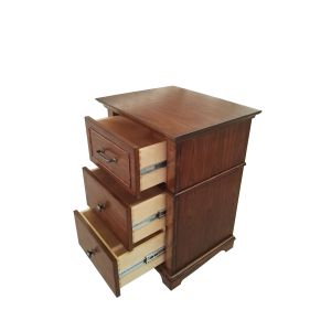 Anqitue looking walnut finish wooden 3-drawer night stand,bed side table for