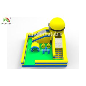 Yellow Minions Indoor Bouncy Inflatable Jumping Castle Obstacle Dry Slide OEM