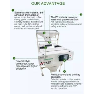 Sea Food Color Sorting Equipment With Intelligent Operating System
