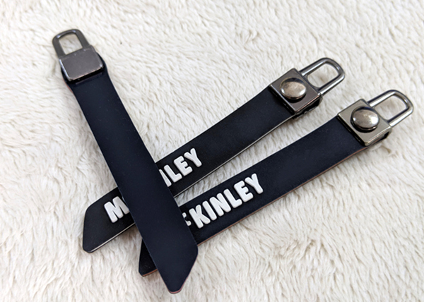 Nickel - Free Bag Accessory Rubber Zipper Puller Embossed Silicone Logo