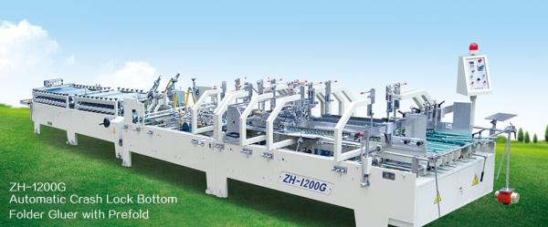 Automatic Crash Lock Bottom Folder Gluer with Prefold, Multi-function Box