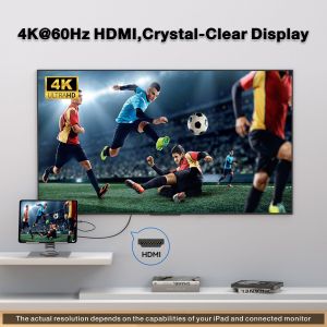 Originneo 360° Rotatable 7-in-1 Tablet Stand with USB C Hub Docking Station