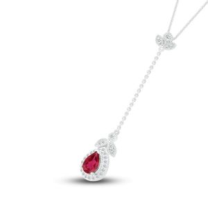 Wholesale Lab-Created Sapphire &amp; Lab-Created Ruby Necklace Sterling Silver from china suppliers