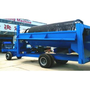 200T/H,65Kw Power, 7.5m Length ,Steel,Rotary Movable,Gold Washing Trommel Screen