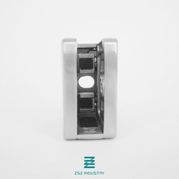 55mm X 55mm SS Glass Railing Clamps Flat Mounting For Balustrades