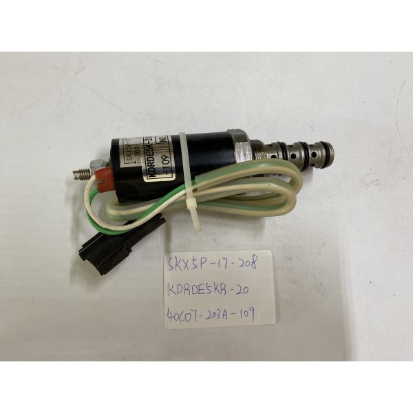 Excavator Hydraulic Pump Solenoid Valve SKX5P-17-208 KDRDE5KR-20 40C07-203A-109 with 1