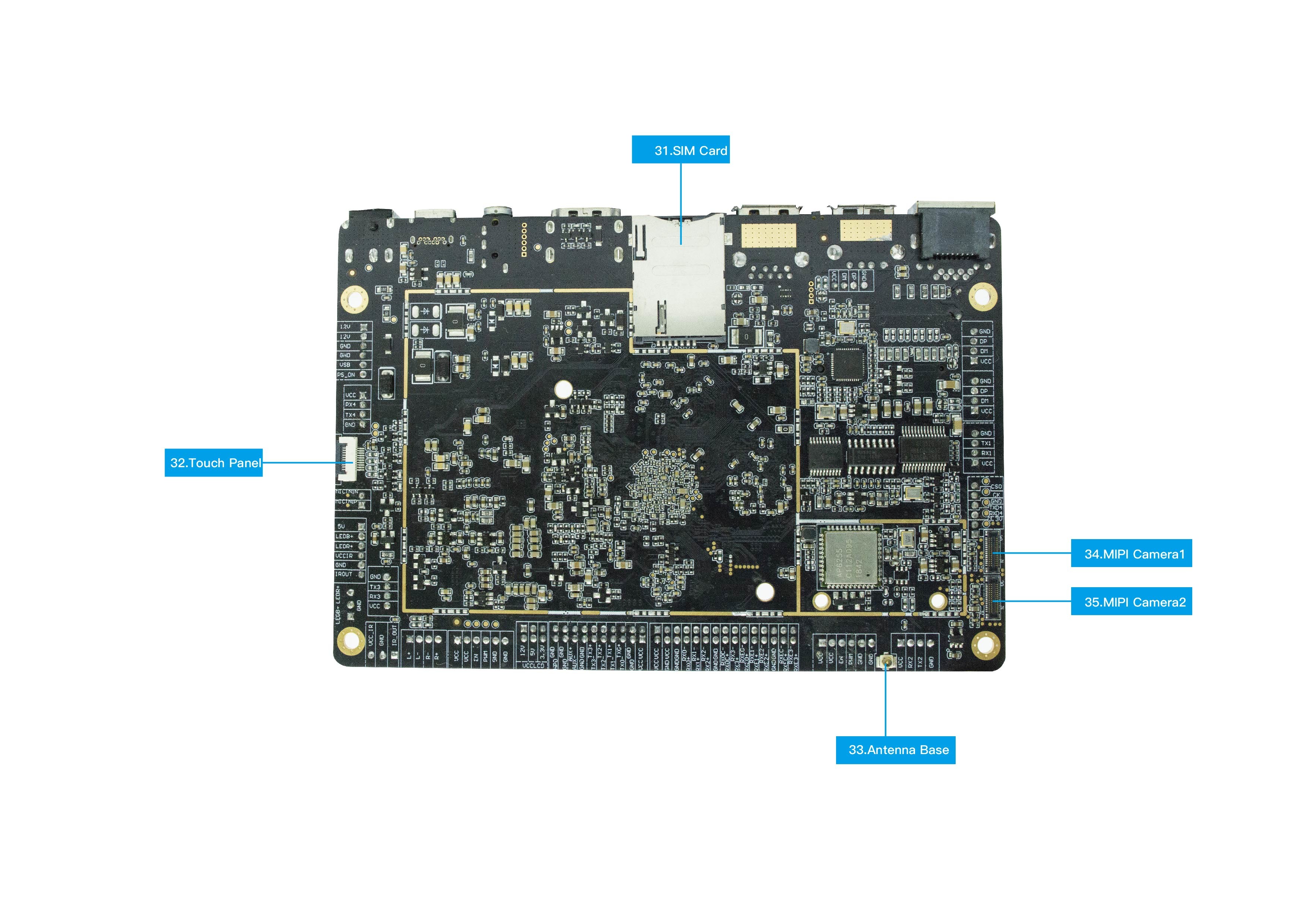 Rockchip RK3399 4GB DDR4 Board for advertising equipment video media player