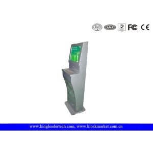 Self Service Interactive Touch Screen Kiosk With Rugged Metal Keyboard