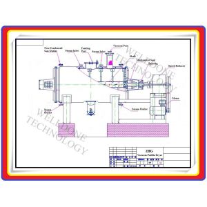 25000L Titanium Hot Water Low Temperature Heating Vacuum Paddle Dryer Continuous