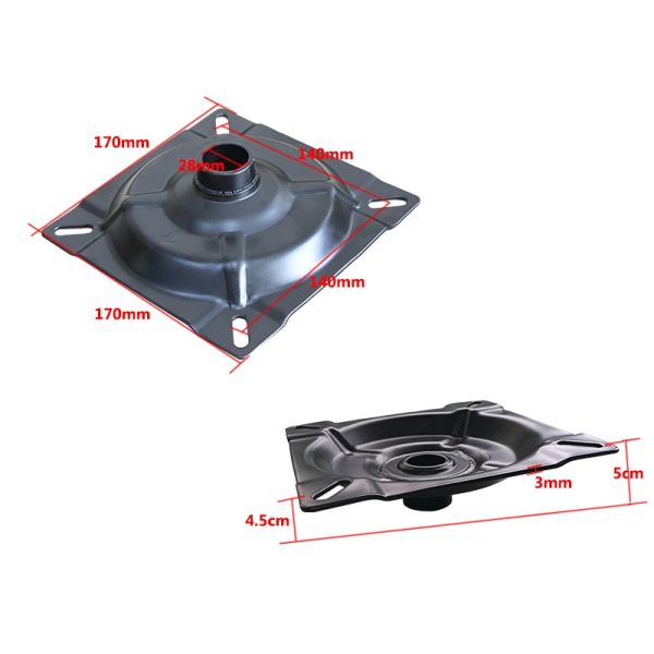 Black Iron Plate Rotary Office Chair Mechanism Modern Style With 140X140mm Mounting Hole