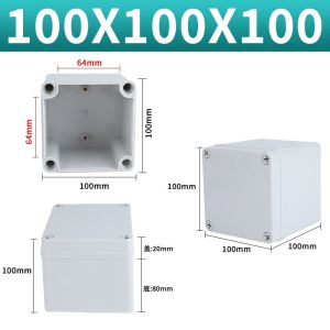 Clear Lid ABS PC Material Watertight Electric Box 100*100*100mm with Plastic