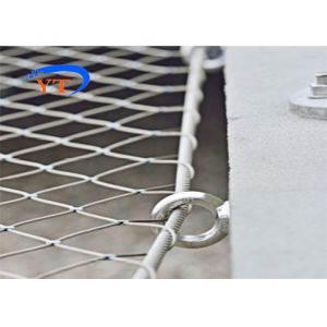 Aisi 304 316 Ferrule Stainless Steel Rope Mesh Netting Safety Nets For Bridge