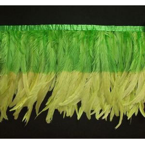 Party Decoration Ribbon Satin Two Tones Colour Chicken Feather Fringe Trim 12-14