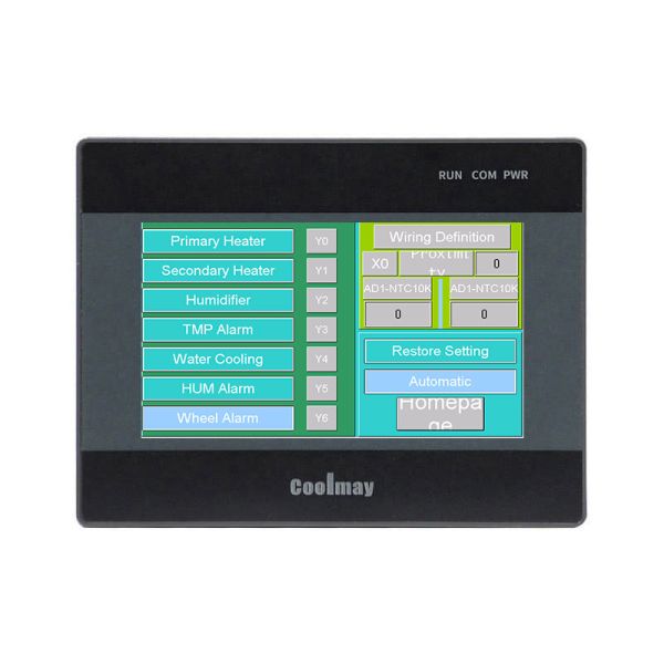 4.3" Small Size Touch Screen HMI Control Panel Monitor RS232 RS485 IP65 Front