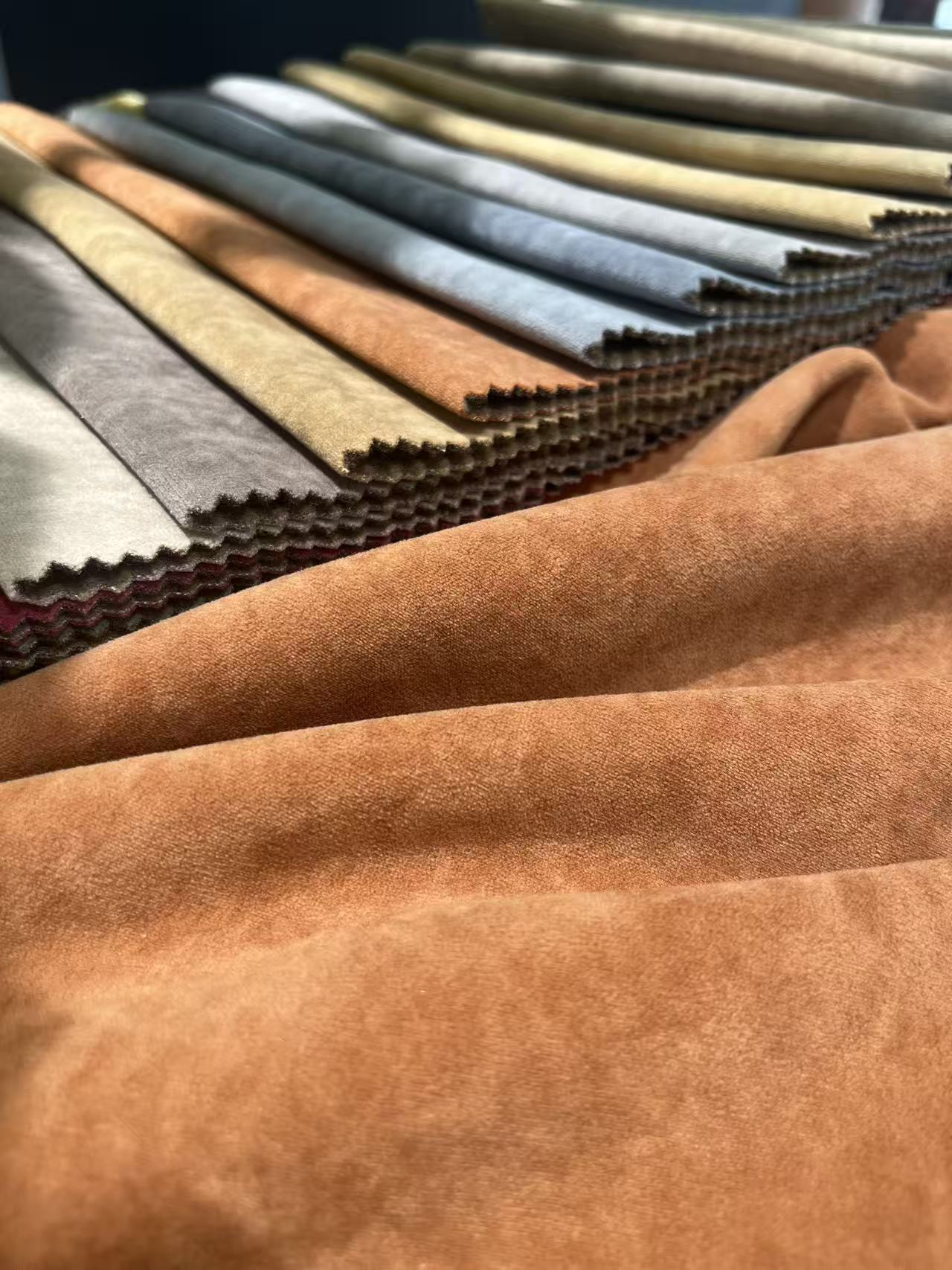 100%Polyester Knitted Velvet Fabric For Sofa