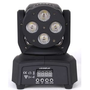 Mini Moving Head Wash Beam Effect 4pcs 4 in1 10W RGBW Light Stage Lighting