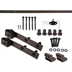 10 Foot Barn Gate Hardware Black Sliding Barn Door Hardware Rail For Cabinets