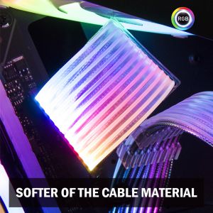 PSU Cable ARGB Two-Burner Lamp Platoon Style Extension Sleeved Cable Kit Custom