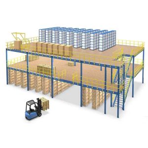 Custom Industrial Steel Mezzanine Floor Heavy Duty Warehouse Storage Rack System