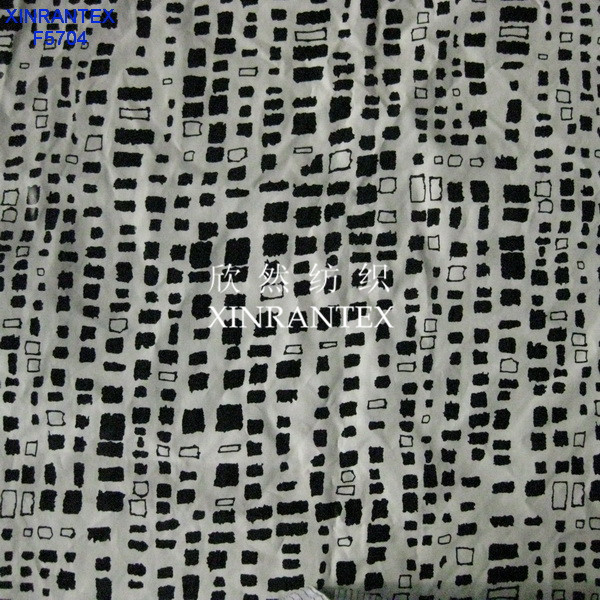 F5704 lady fashion fabric poly chiffon satin 50DX50D foil finihsing