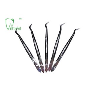 Anti Rust Double Elbow Full Metal Teeth Tweezers