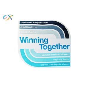 Sew On Backing Custom Woven Patches Germany Winning Together Blue Letter For