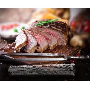 Granular Smoking Pipe Grill Stainless Steel Round Perforated Mesh Smoking Pipe